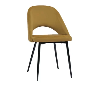 à prix imbattables Chaises Vintage En Tissu Velours Bronze Et Métal Noir (lot De 2) COSETTE 15