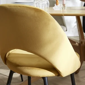 à prix imbattables Chaises Vintage En Tissu Velours Bronze Et Métal Noir (lot De 2) COSETTE 23