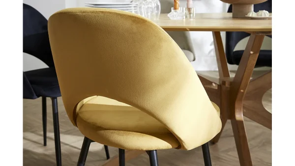 à prix imbattables Chaises Vintage En Tissu Velours Bronze Et Métal Noir (lot De 2) COSETTE 8