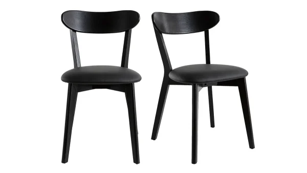 Chaises Vintage Noires (lot De 2) DOVE 1