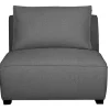 Chauffeuse 1 Place Design En Tissu Gris Anthracite PLURIEL 26