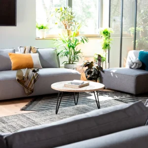 Chauffeuse Double Design En Tissu Gris Anthracite PLURIEL 19