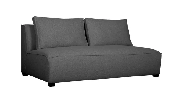 Chauffeuse Double Design En Tissu Gris Anthracite PLURIEL 3