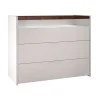 Commode Design Blanche 3 Tiroirs L110 Cm VERDI 19