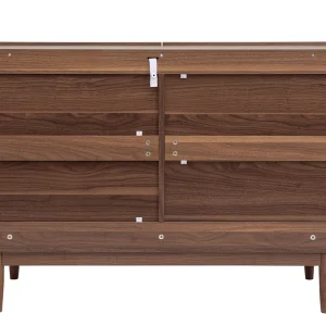 Commode Finition Bois Foncé Noyer 6 Tiroirs L120 Cm SANAA online boutique 18