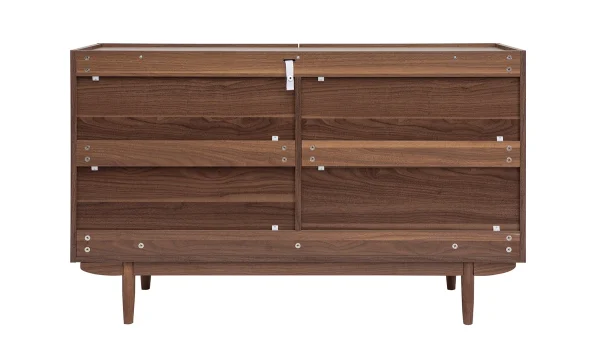 Commode Finition Bois Foncé Noyer 6 Tiroirs L120 Cm SANAA online boutique 6