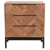 Commode Industrielle 3 Tiroirs En Bois Massif Et Métal Noir L70 Cm STICK Livraison Standard/Rapide 23