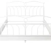 magasin Lit 2 Places 140×200 Cm En Métal Blanc NOTTE 20