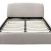 Lit 2 Places 140×200 Cm En Tissu Beige NIELS 23