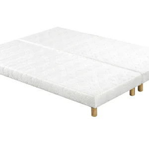 qualité supérieure Lit 2 Places 160×200 Cm Avec Sommiers Tapissiers Et Matelas Avec Accueil Mousse Mémoire De Forme BENJI 9