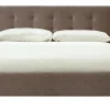 Achat Lit 2 Places 160×200 Cm En Tissu Camel Capitonné MARQUISE 17