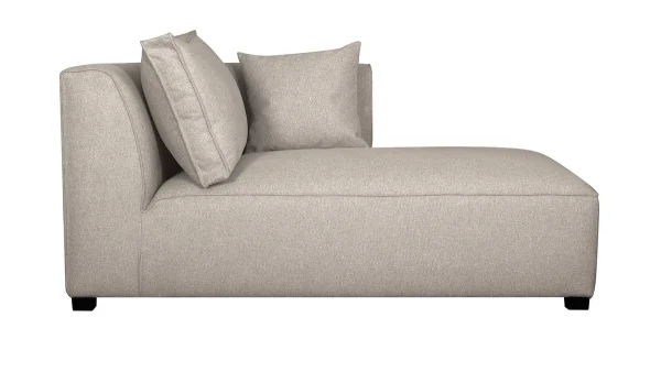 Méridienne Angle Droit En Tissu Beige PLURIEL Réductions 1
