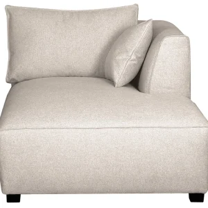 Méridienne Angle Droit En Tissu Beige PLURIEL Réductions 14