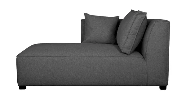 Méridienne Angle Gauche En Tissu Gris Anthracite PLURIEL 1