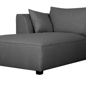Méridienne Angle Gauche En Tissu Gris Anthracite PLURIEL 12