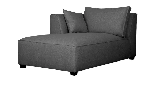 Méridienne Angle Gauche En Tissu Gris Anthracite PLURIEL 3