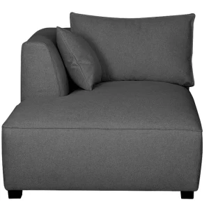 Méridienne Angle Gauche En Tissu Gris Anthracite PLURIEL 14