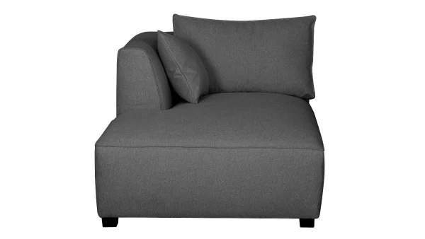 Méridienne Angle Gauche En Tissu Gris Anthracite PLURIEL 4