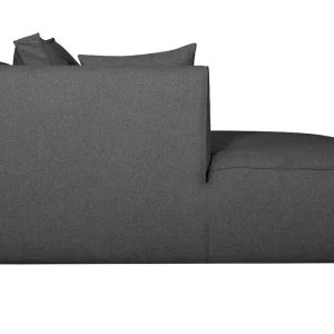 Méridienne Angle Gauche En Tissu Gris Anthracite PLURIEL 16