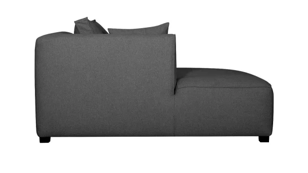 Méridienne Angle Gauche En Tissu Gris Anthracite PLURIEL 5