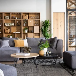 Méridienne Angle Gauche En Tissu Gris Anthracite PLURIEL 20