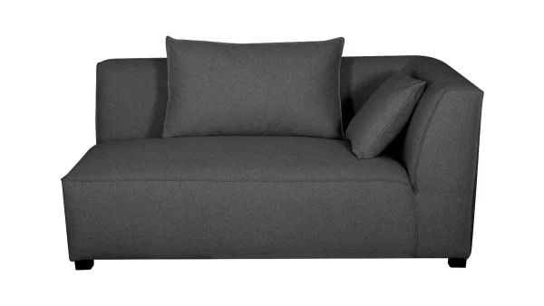 Module D’angle Droit Pour Canapé En Tissu Gris Anthracite PLURIEL soldes en ligne 1