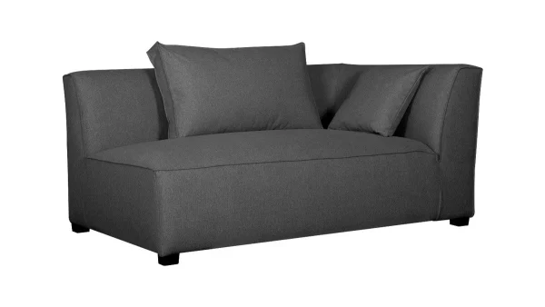 Module D’angle Droit Pour Canapé En Tissu Gris Anthracite PLURIEL soldes en ligne 3