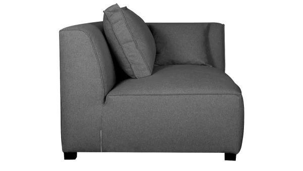 Module D’angle Droit Pour Canapé En Tissu Gris Anthracite PLURIEL soldes en ligne 4