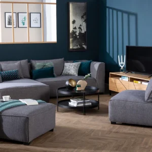 Module D’angle Droit Pour Canapé En Tissu Gris Anthracite PLURIEL soldes en ligne 19