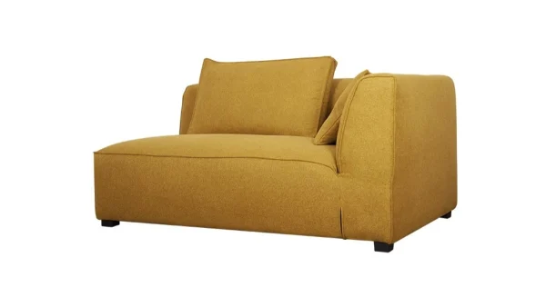 à prix réduits Module D’angle Droit Pour Canapé En Tissu Jaune Cumin PLURIEL 3