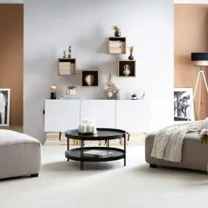 Pouf Module De Canapé En Tissu Beige PLURIEL prix pas cher 17