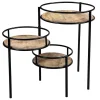 Support De Plantes Modulable En Bois Manguier Massif Et Métal Noir L50 Cm THREE france 25