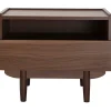 magasin en ligne france Table De Chevet Avec Tiroir En Finition Bois Foncé Noyer SANAA 26
