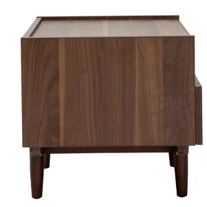 magasin en ligne france Table De Chevet Avec Tiroir En Finition Bois Foncé Noyer SANAA 15