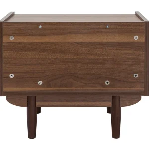 magasin en ligne france Table De Chevet Avec Tiroir En Finition Bois Foncé Noyer SANAA 17