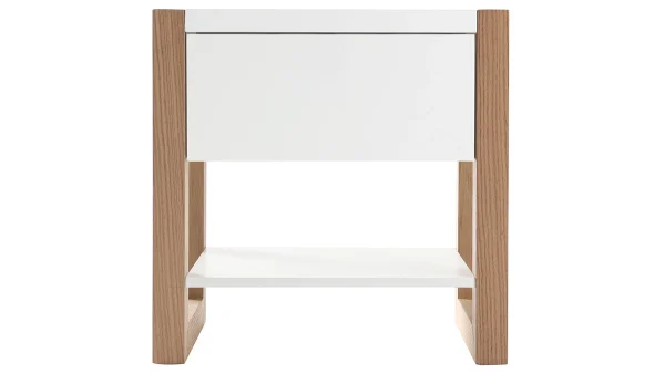 magasin pour Table De Chevet Blanc Et Chêne ARMEL 1