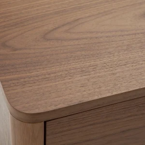 excellents soldes Table De Chevet Bois Foncé Noyer 2 Tiroirs L60 Cm BENJA 20