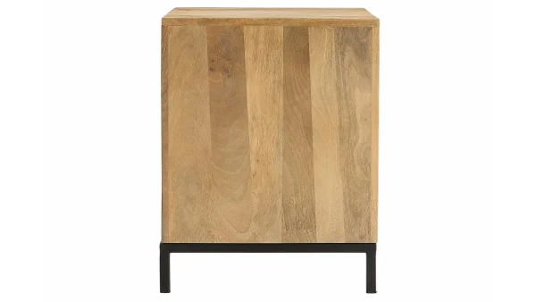 marques de renommée Table De Chevet Manguier Massif Et Métal Perforé RACK 5