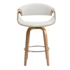 Tabouret De Bar Design Blanc Et Bois Clair 65 Cm ARAMIS Boutique officielle 28