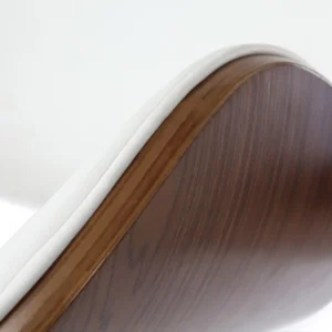 beauté Tabouret De Bar Design Blanc Et Bois Foncé WALNUT 16