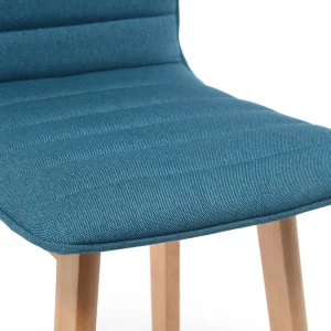 a Prix Discount Tabouret De Bar Design Bois Et Bleu Canard 65 Cm (lot De 2) EMMA 21