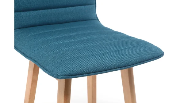 a Prix Discount Tabouret De Bar Design Bois Et Bleu Canard 65 Cm (lot De 2) EMMA 7