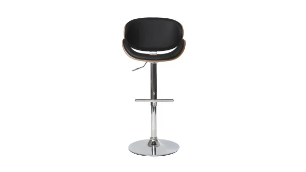 Tabouret De Bar Design Noir Et Bois Foncé WALNUT france en ligne 1