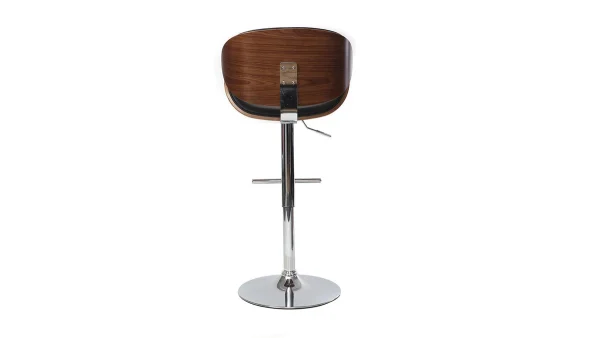 Tabouret De Bar Design Noir Et Bois Foncé WALNUT france en ligne 5