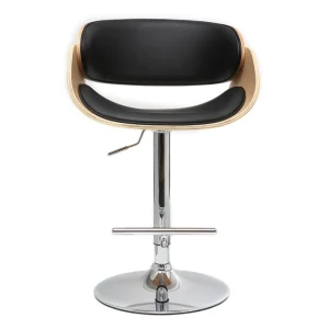 Tabouret De Bar Design Réglable Noir Et Bois Clair BENT site officiel 11
