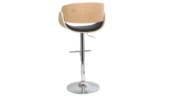 Tabouret De Bar Design Réglable Noir Et Bois Clair BENT site officiel 5