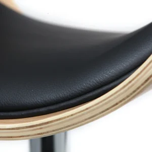 Tabouret De Bar Design Réglable Noir Et Bois Clair BENT site officiel 17
