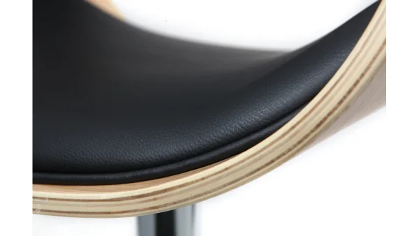 Tabouret De Bar Design Réglable Noir Et Bois Clair BENT site officiel 6