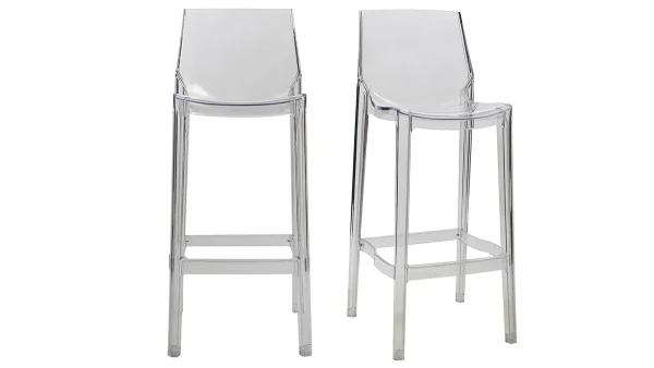 Tabouret De Bar Design Transparent Lot De 2 YLAK grande popularité 1