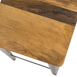 Tabouret De Bar Industriel Acier Et Manguier Massif H75 Cm MADISON 13